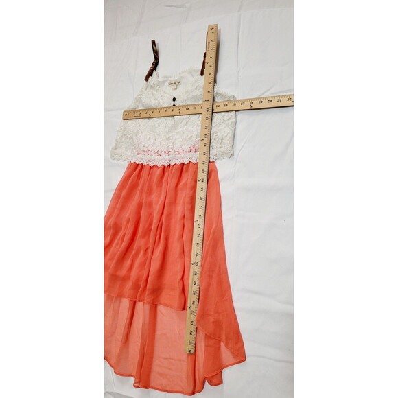 Womens DOUBLE ZERO Peach Cream DRESS Size Small Crochet - Picture 5 of 10